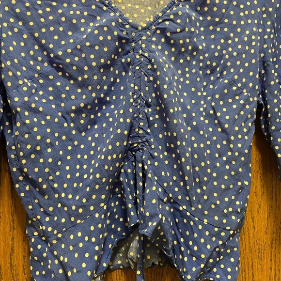 Topshop Blue Polka dot Crop Top size 4 - Picture 7 of 8